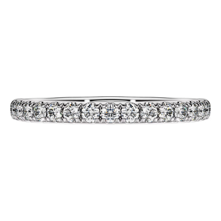 Niche Jewellery Swarovski eternity band ring featuring 0.43 ct round lab-grown diamonds set in sterling silver.