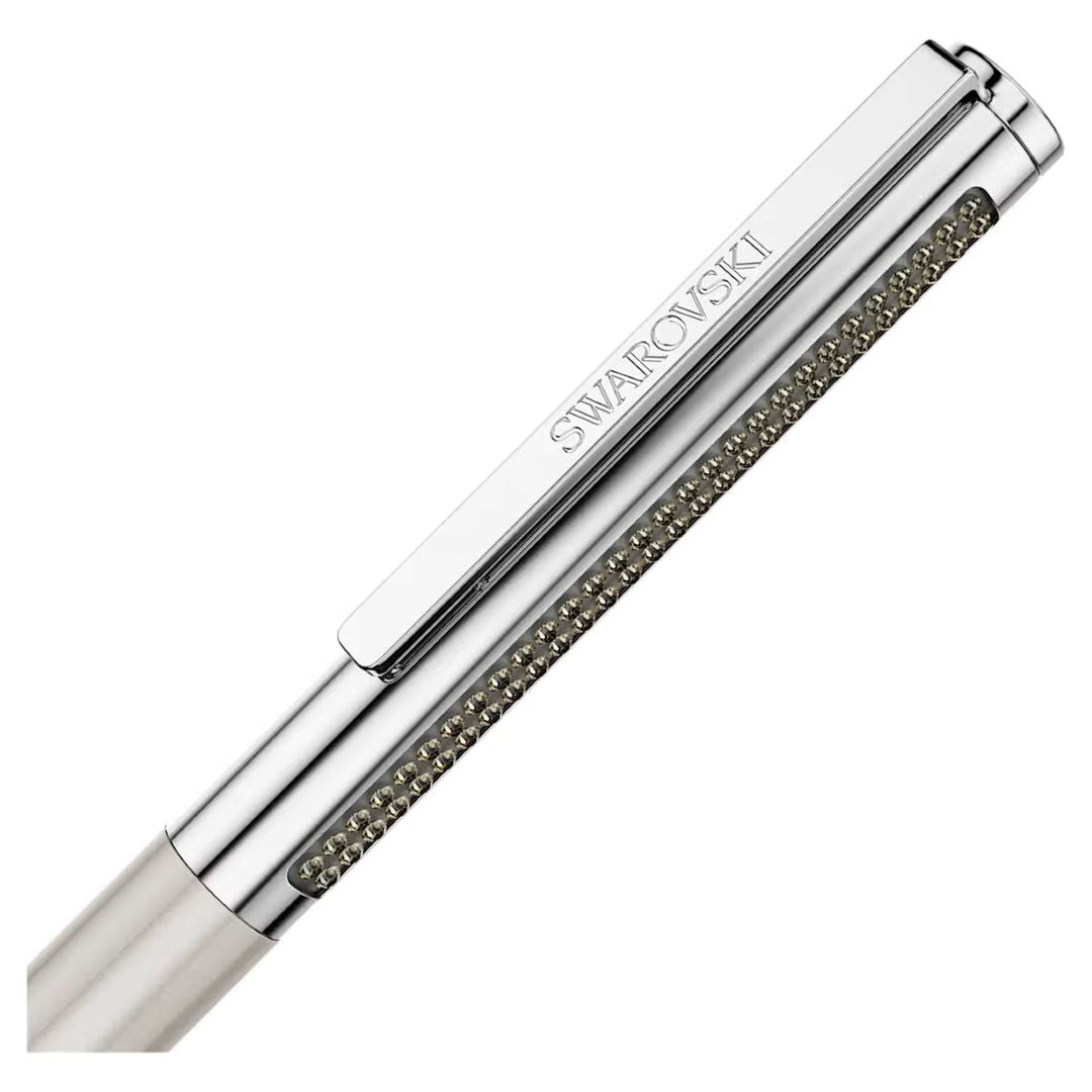 Niche Jewellery Swarovski Matrix ballpoint pen in beige lacquer with chrome plating and sparkling crystal accents.