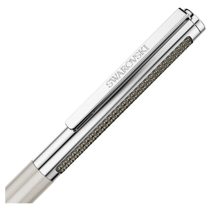 Niche Jewellery Swarovski Matrix ballpoint pen in beige lacquer with chrome plating and sparkling crystal accents.