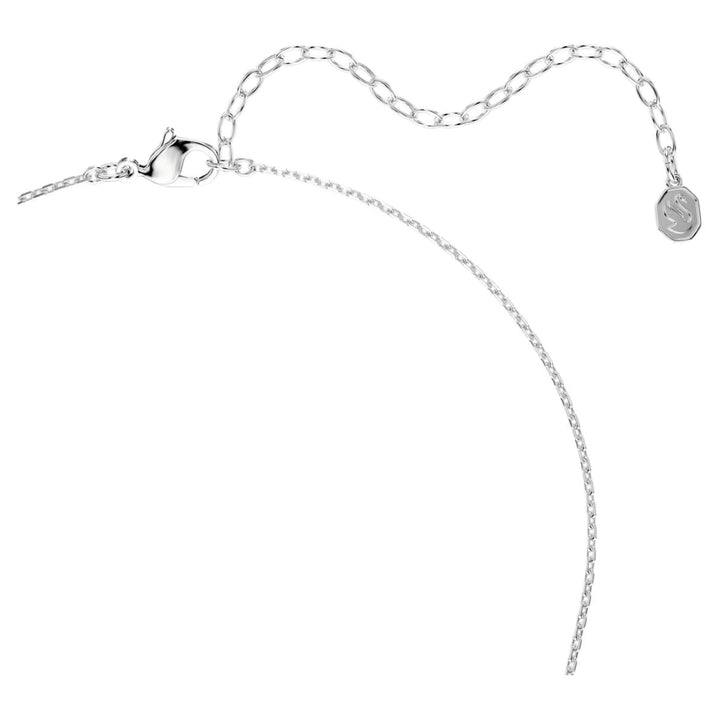 Niche Jewellery Swarovski Mesmera necklace rhodium plated chain clasp and extension detail