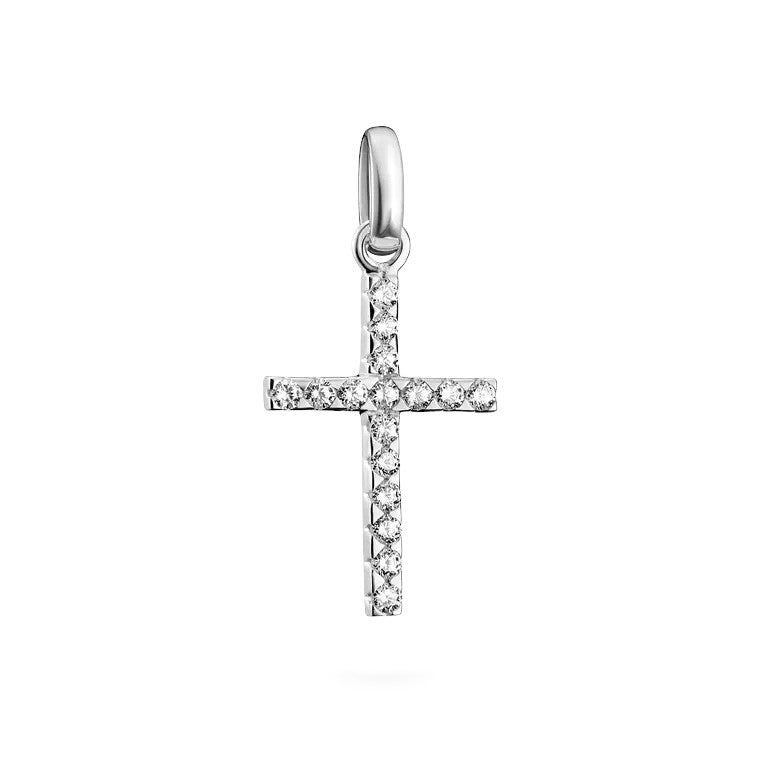 Niche Jewellery Thomas Sabo sterling silver cross pendant with white zirconia stones