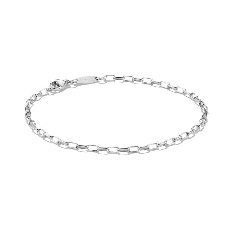 Niche Jewellery Thomas Sabo silver paperclip charm bracelet with oval links and lobster clasp.