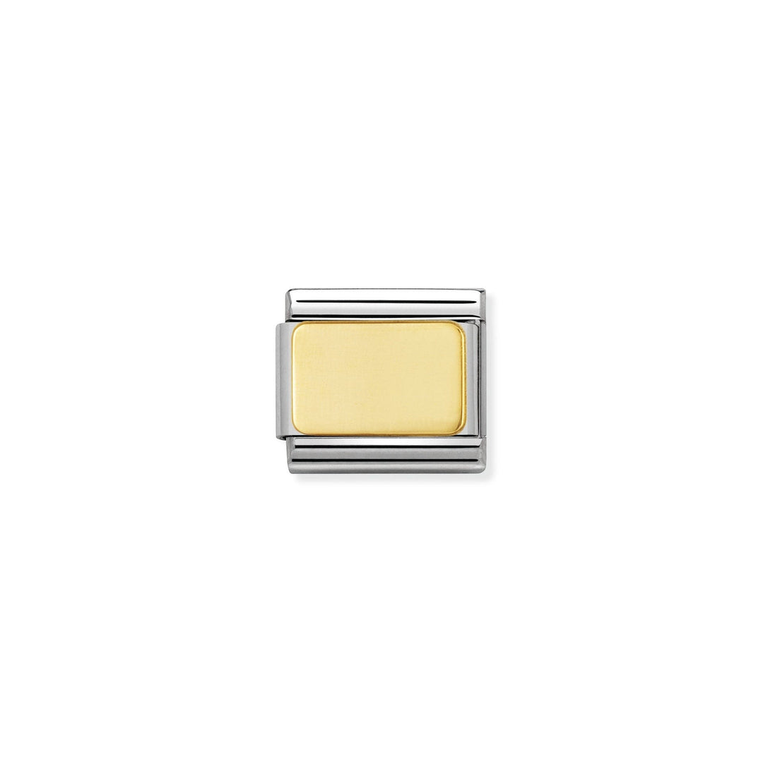 Niche Jewellery Nomination gold plated engravable smooth charm for bracelets.