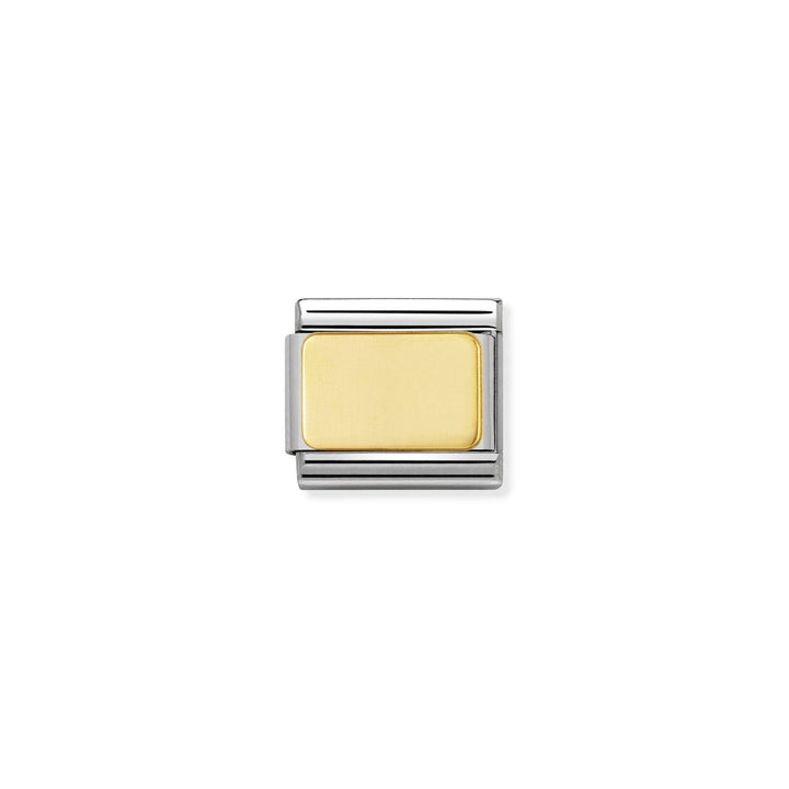 Niche Jewellery Nomination gold plated engravable smooth charm for bracelets.