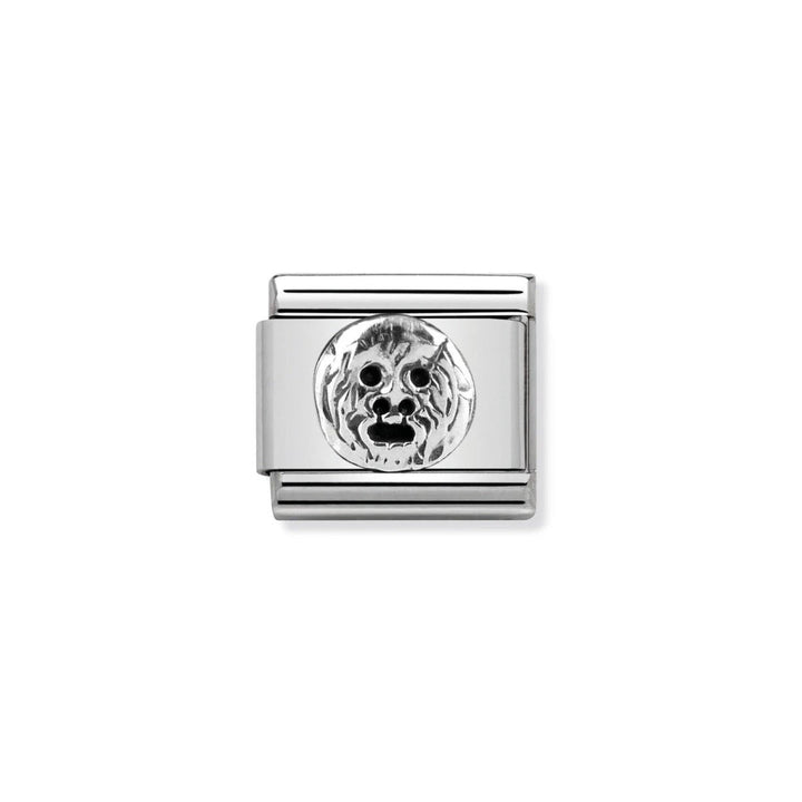 Niche Jewellery silver charm featuring the Mouth of Truth face, symbolising the Roman monument.