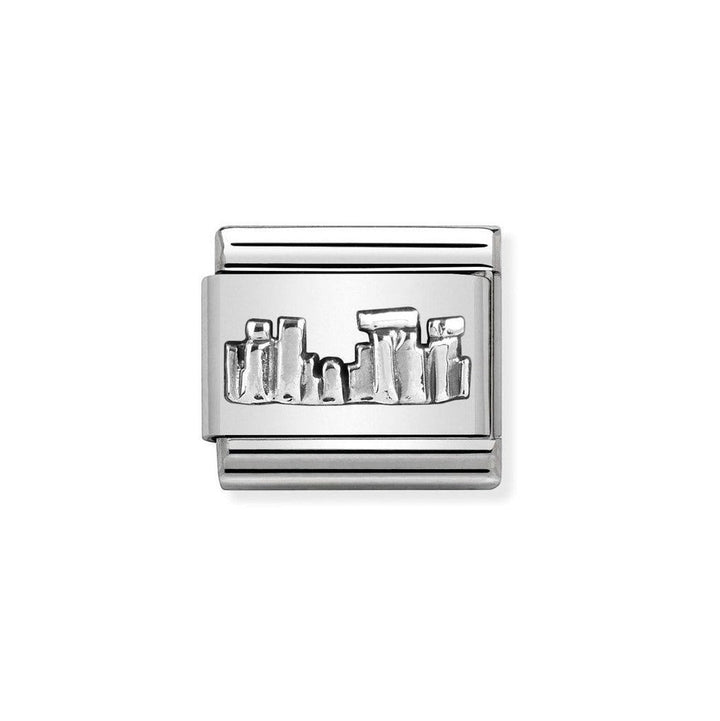 Niche Jewellery silver Stonehenge charm with engraved monument detail. A thoughtful gift for history lovers.