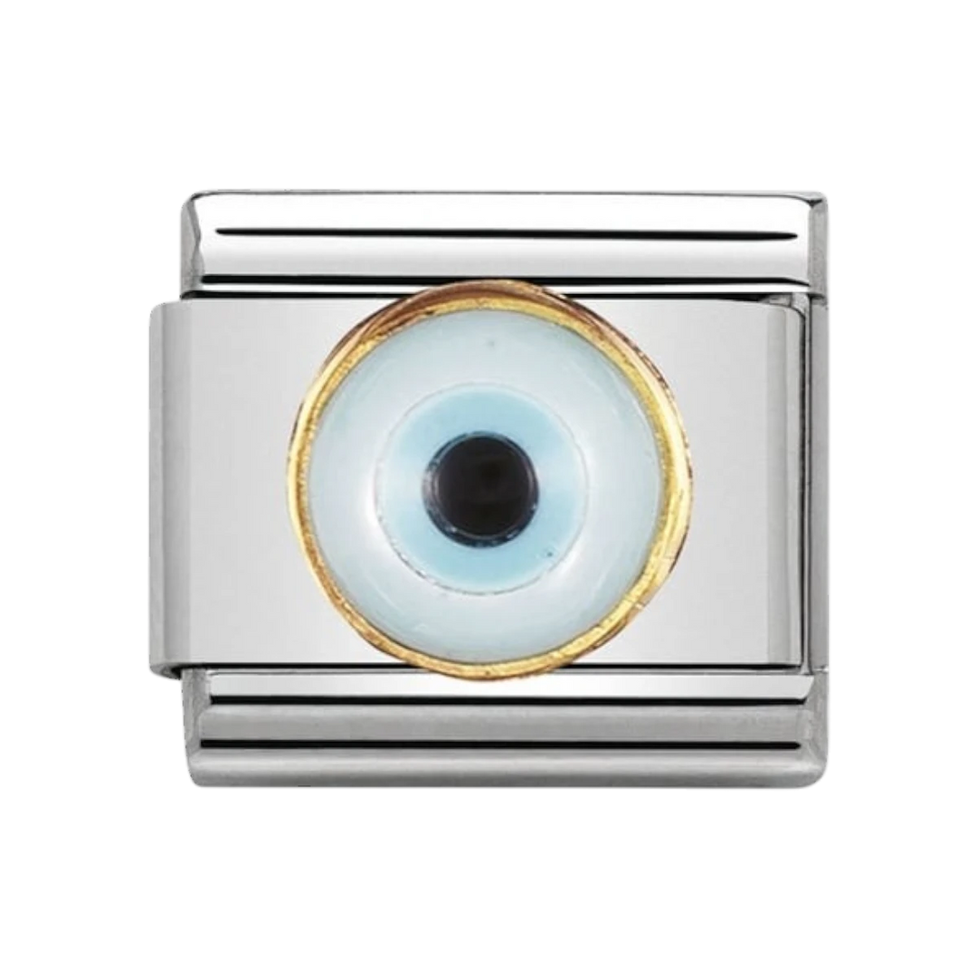 Nomination Classic Stainless Steel and Gold Greek Eye Charm 030506_18