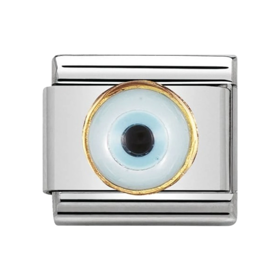 Nomination Classic Stainless Steel and Gold Greek Eye Charm 030506_18