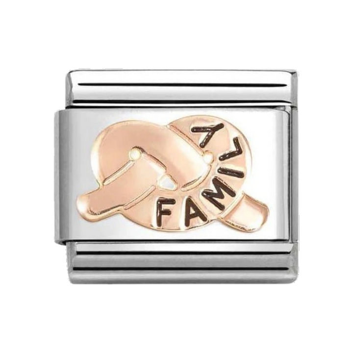 Nomination 9k Rose Gold and Enamel Family Knot Charm 430202/37