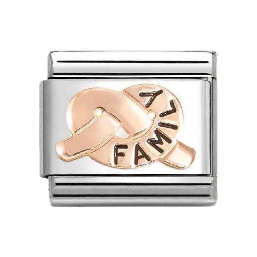Nomination 9k Rose Gold and Enamel Family Knot Charm 430202/37