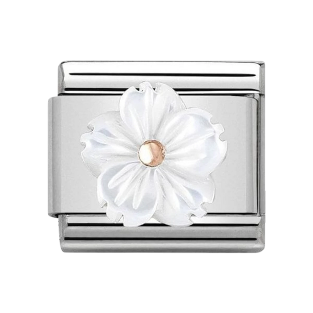 Nomination Composable Classic Link White Flower Charm