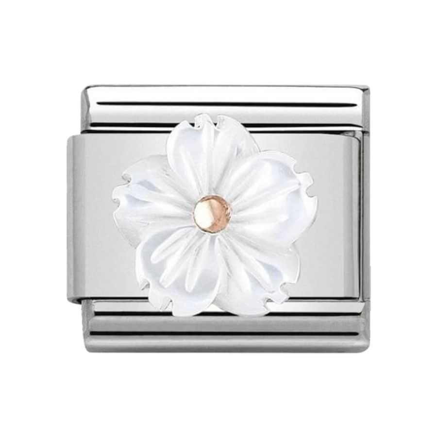 Nomination Composable Classic Link White Flower Charm