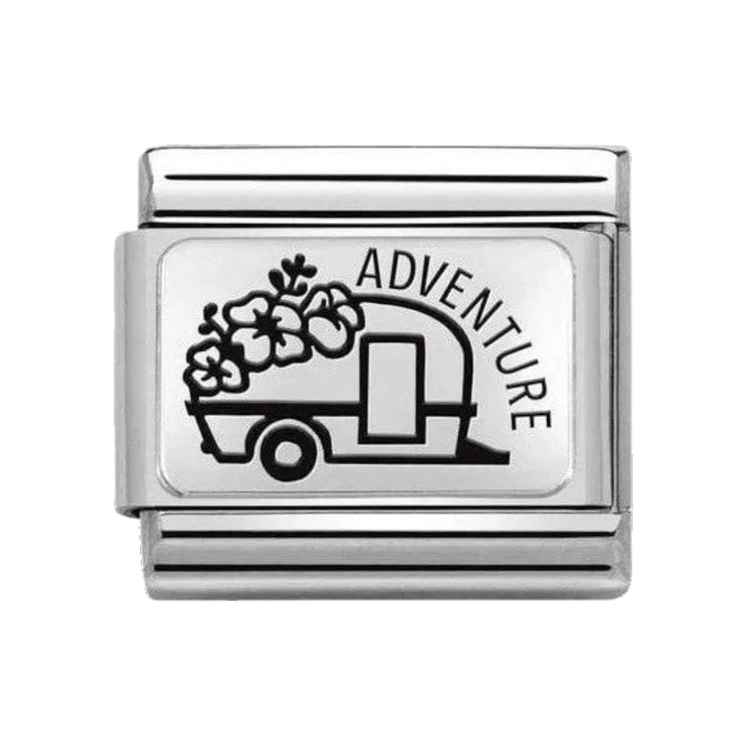 Nomination Classic Silver Caravan with Flowers Charm 330111_25
