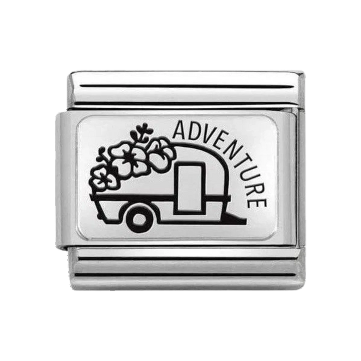 Nomination Classic Silver Caravan with Flowers Charm 330111_25