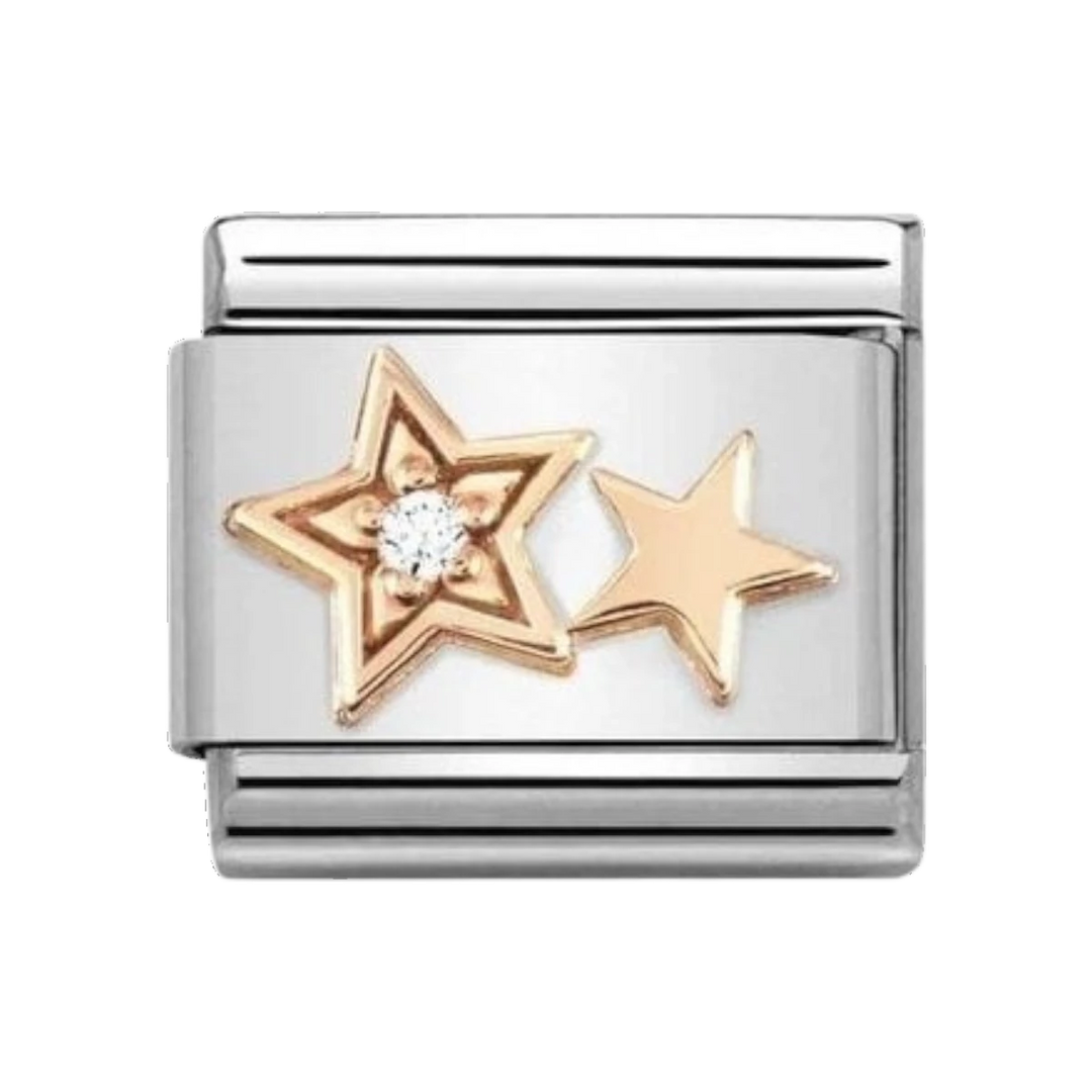 Nomination Classic Rose Double Star Charm