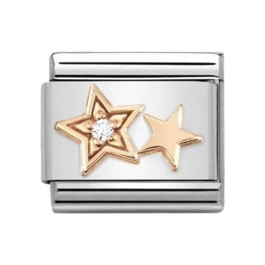 Nomination Classic Rose Double Star Charm