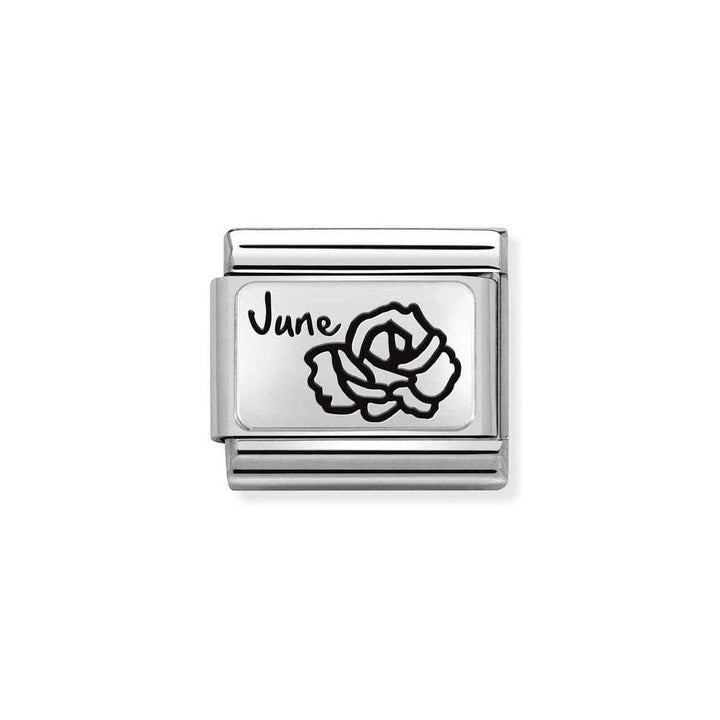 Nomination Classic Composable Link - Rose Flower Charm Sterling Silver June