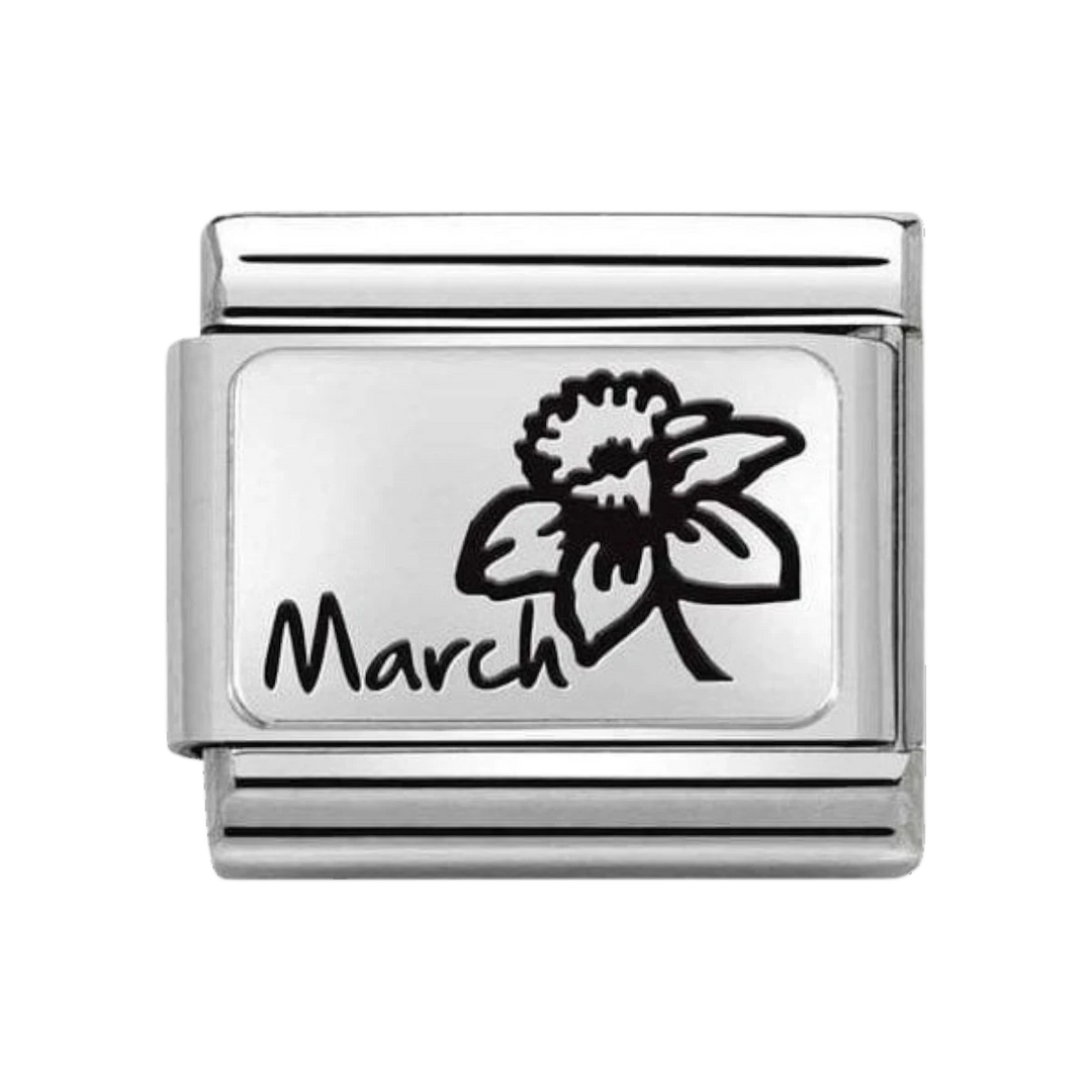 Nomination Classic Composable Link - Daffodil Flower Charm Sterling Silver March
