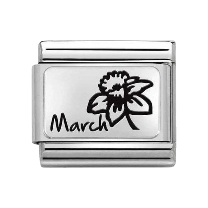 Nomination Classic Composable Link - Daffodil Flower Charm Sterling Silver March
