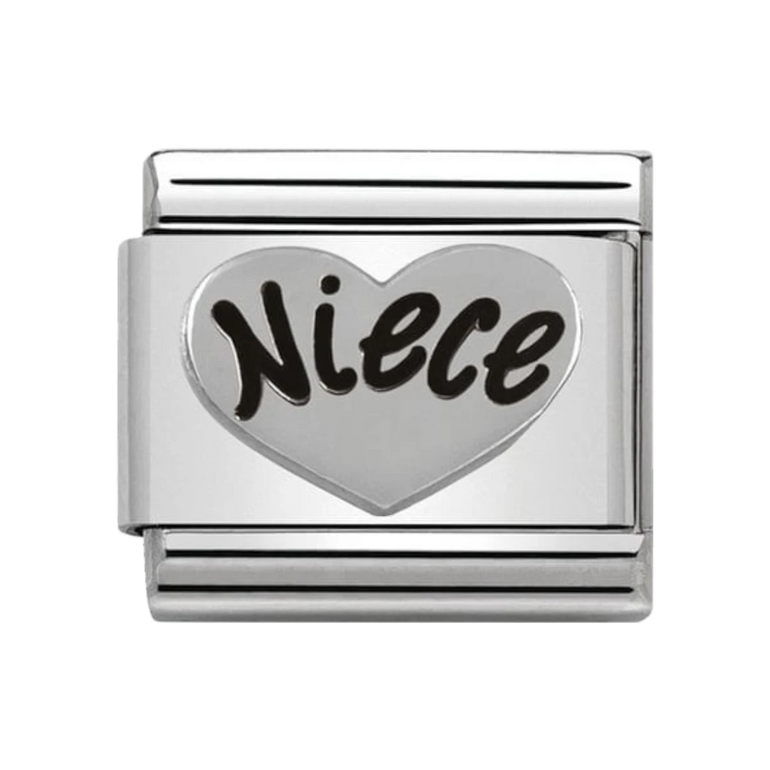 Nomination Classic Oxidised Symbols - Stainless Steel and Sterling Silver Niece Heart 330101_16