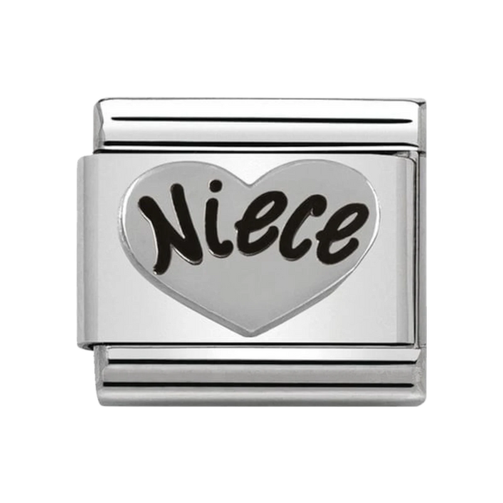 Nomination Classic Oxidised Symbols - Stainless Steel and Sterling Silver Niece Heart 330101_16