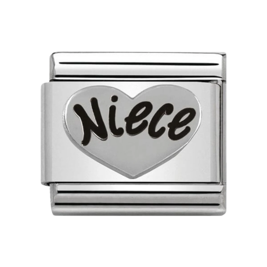 Nomination Classic Oxidised Symbols - Stainless Steel and Sterling Silver Niece Heart 330101_16