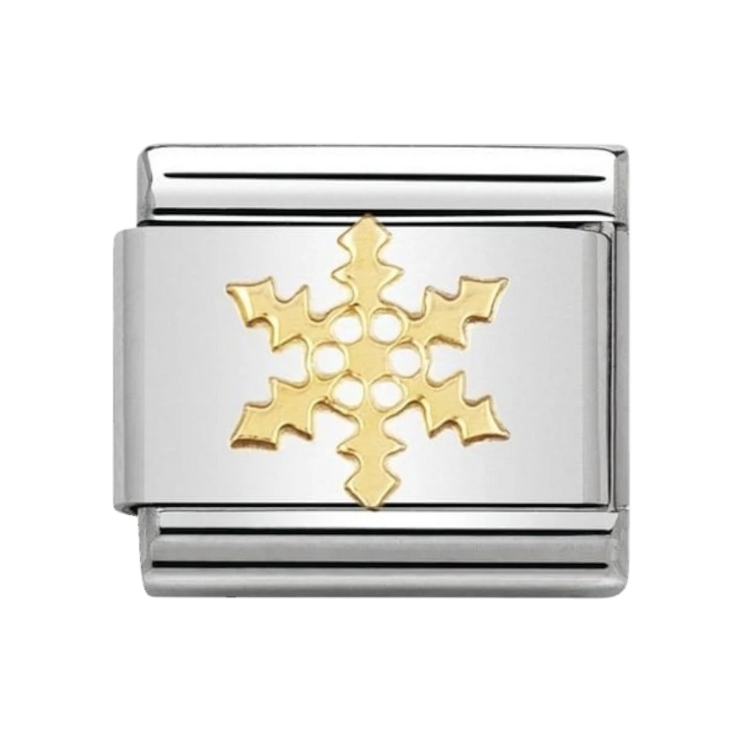 Nomination Classic Composable 18k Gold Snowflake Charm