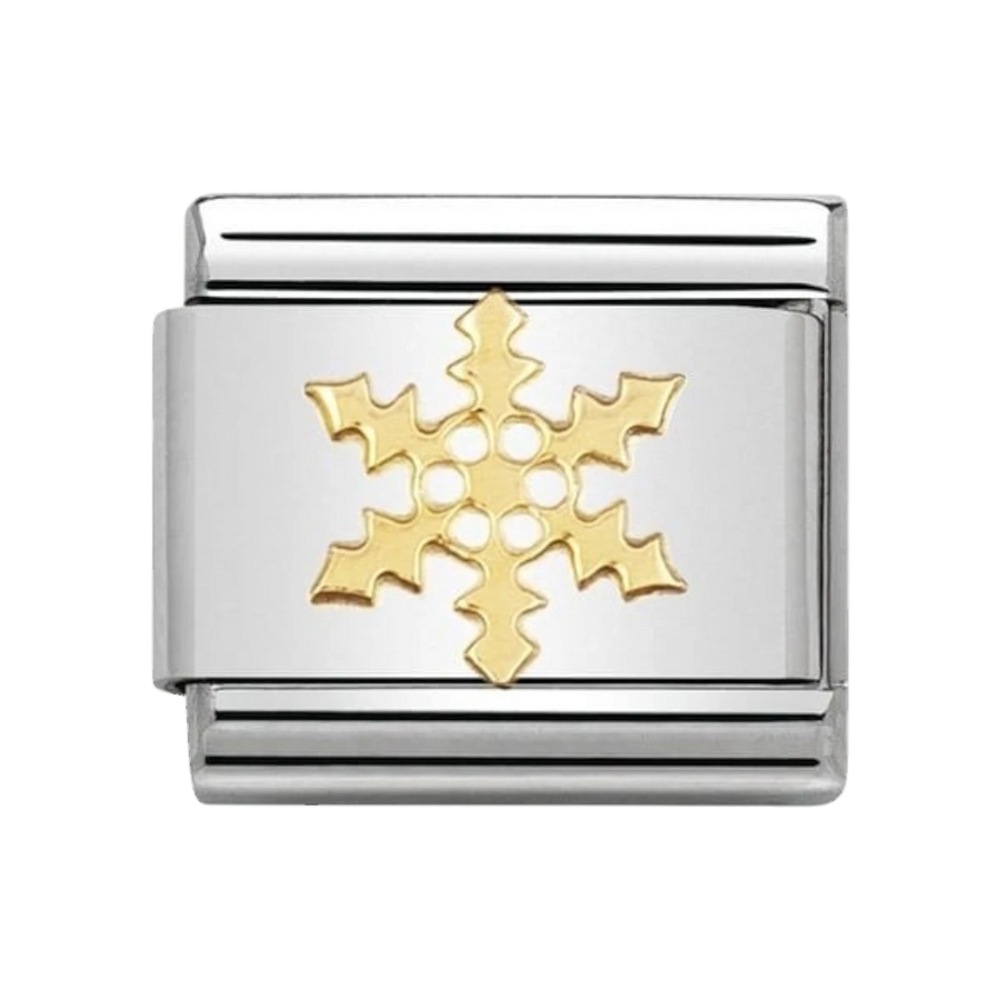 Nomination Classic Composable 18k Gold Snowflake Charm