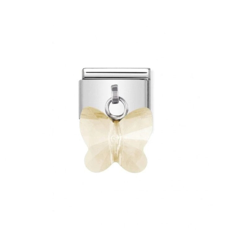Nomination Classic Crystal Butterflies Charm - Champagne - 030604_21