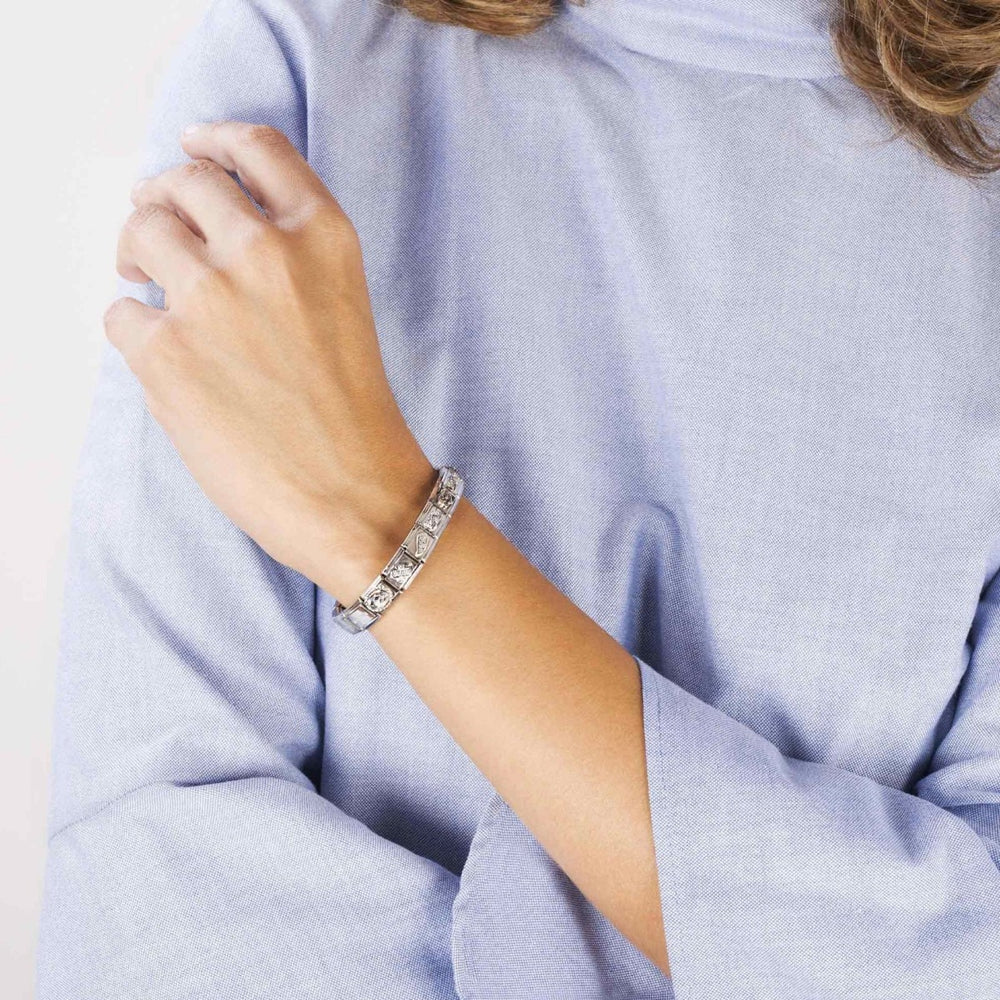 NOMINATION COMPOSABLE Classic FUN in stainless steel with 18k gold Raised star 030110_12