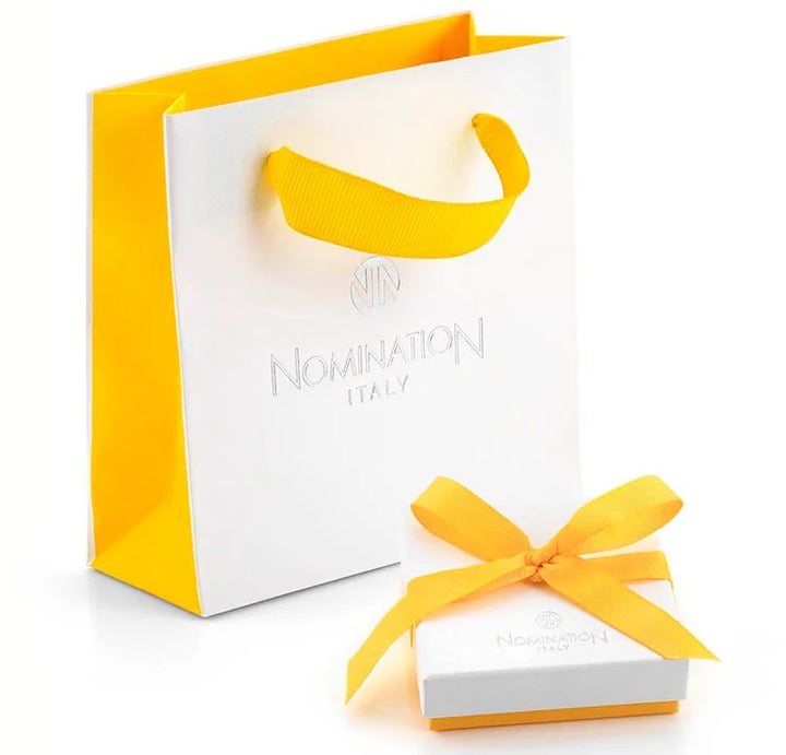 Nomination Extension Style Ring - Stainless Steel Yellow Gold and Zirconia Oval