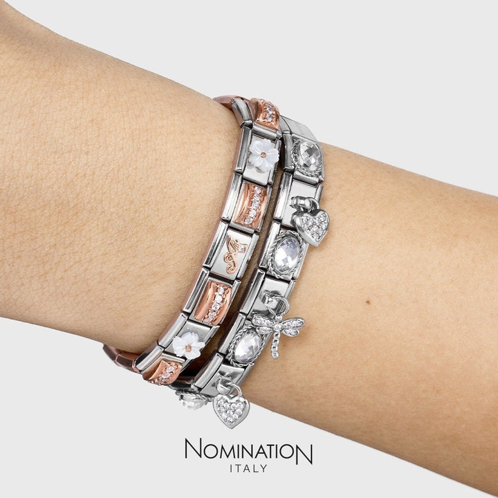 Nomination Rose Gold Zirconia Moon Charm