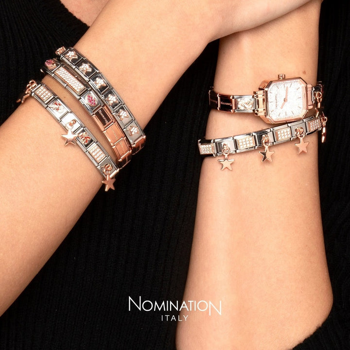 Nomination Silver and Zirconia Letter J Drop Charm