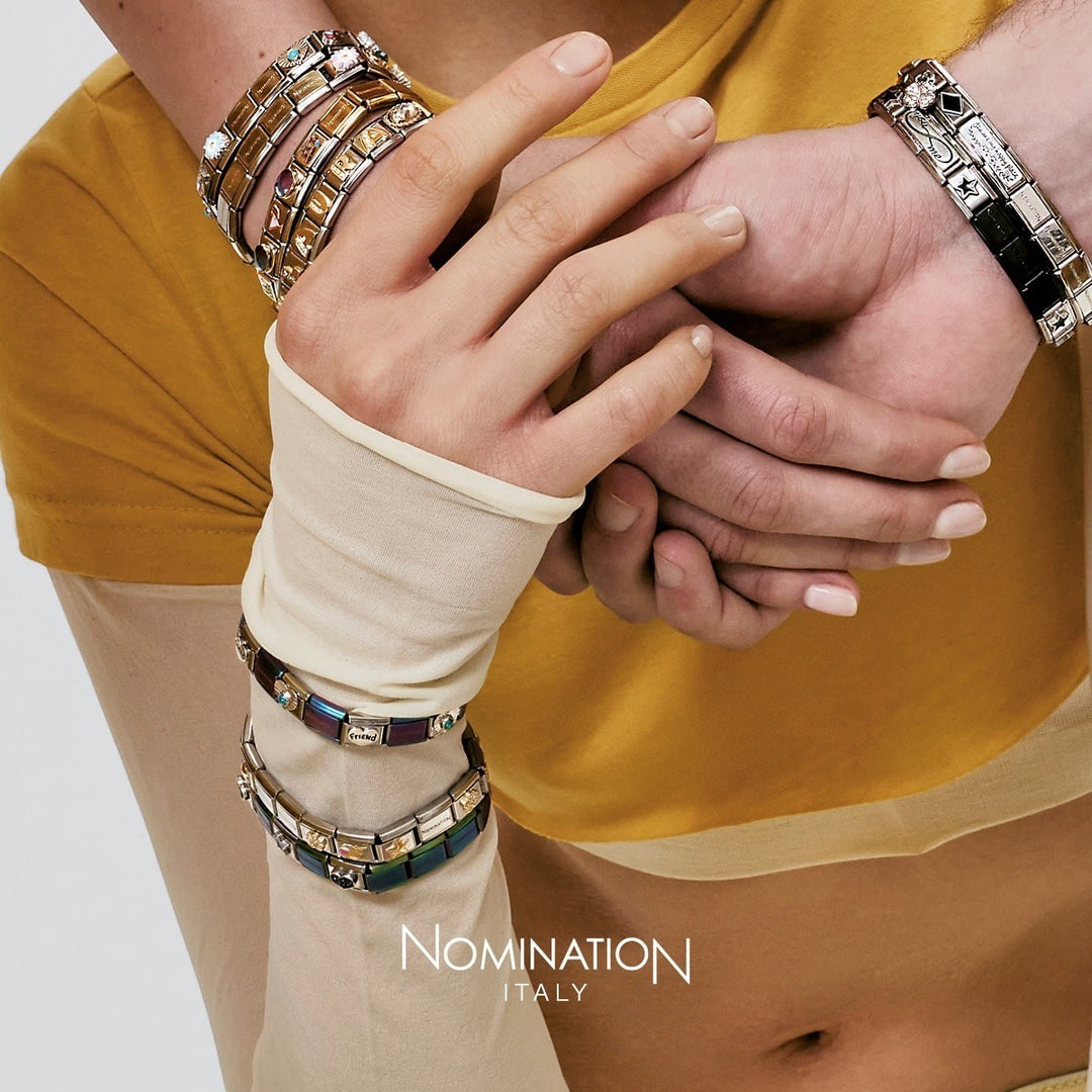 Nomination Classic Gold and Enamel Red and White Van Charm