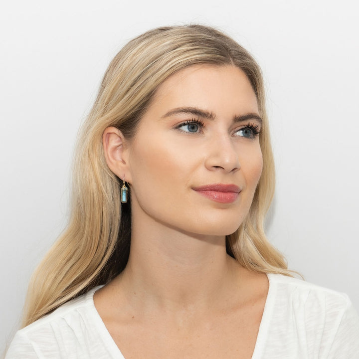 Sarah Alexander Nordic Nights Labradorite and Gem Gold Earrings