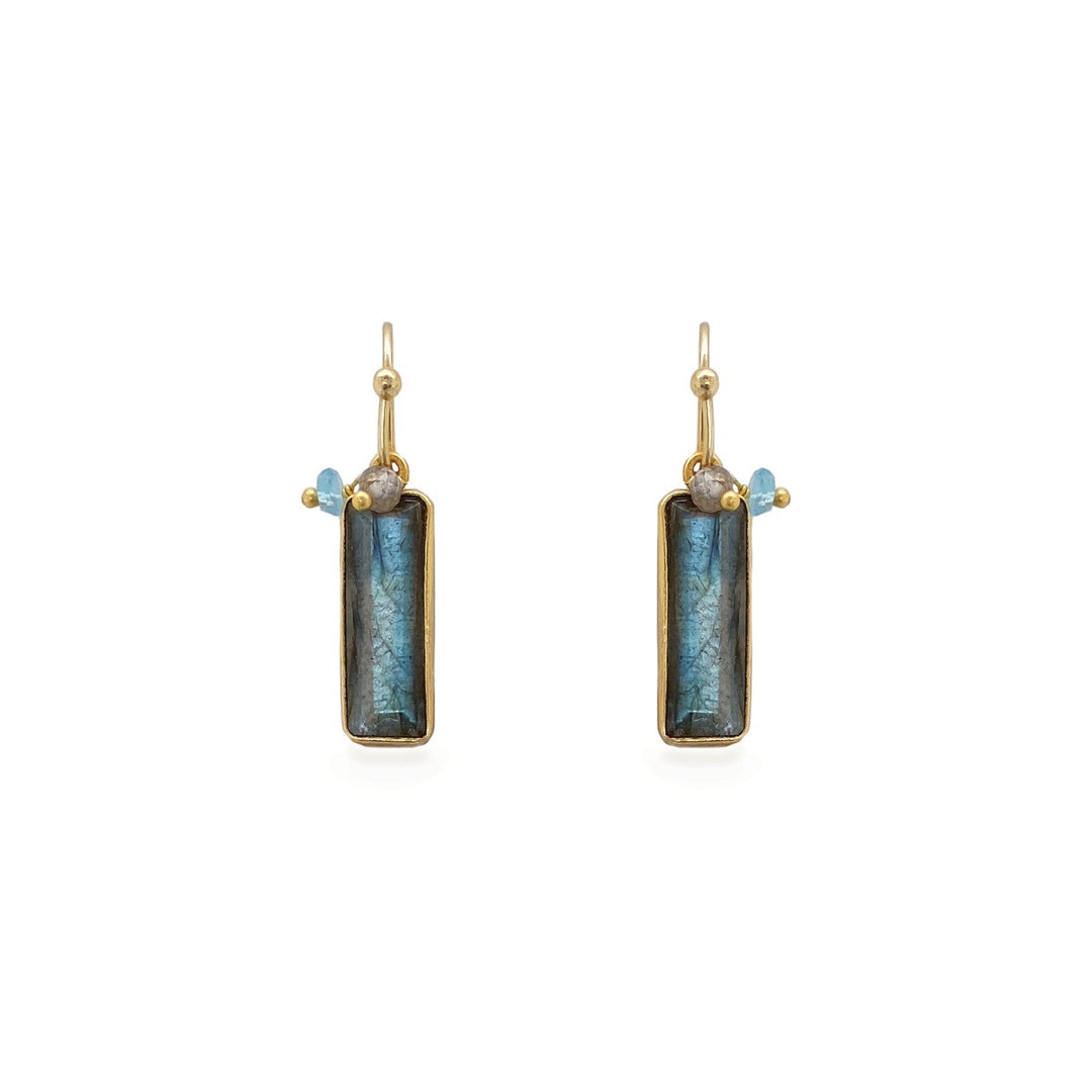 Sarah Alexander Nordic Nights Labradorite and Gem Gold Earrings