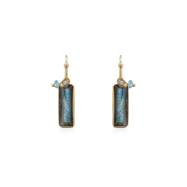 Sarah Alexander Nordic Nights Labradorite and Gem Gold Earrings