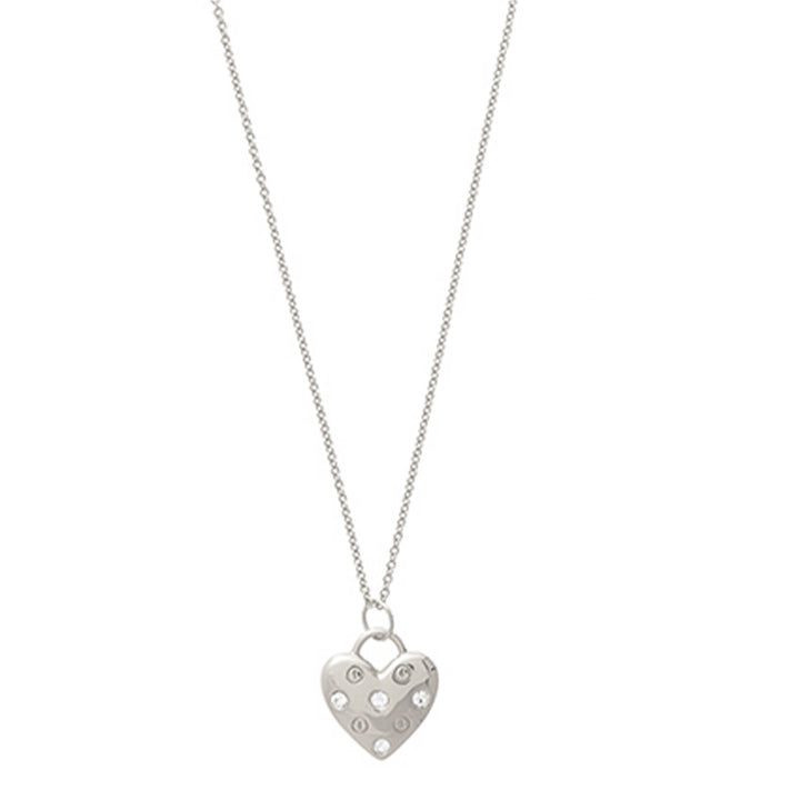 Olivia Burton Classic Heart Silver Necklace OBJSAN01