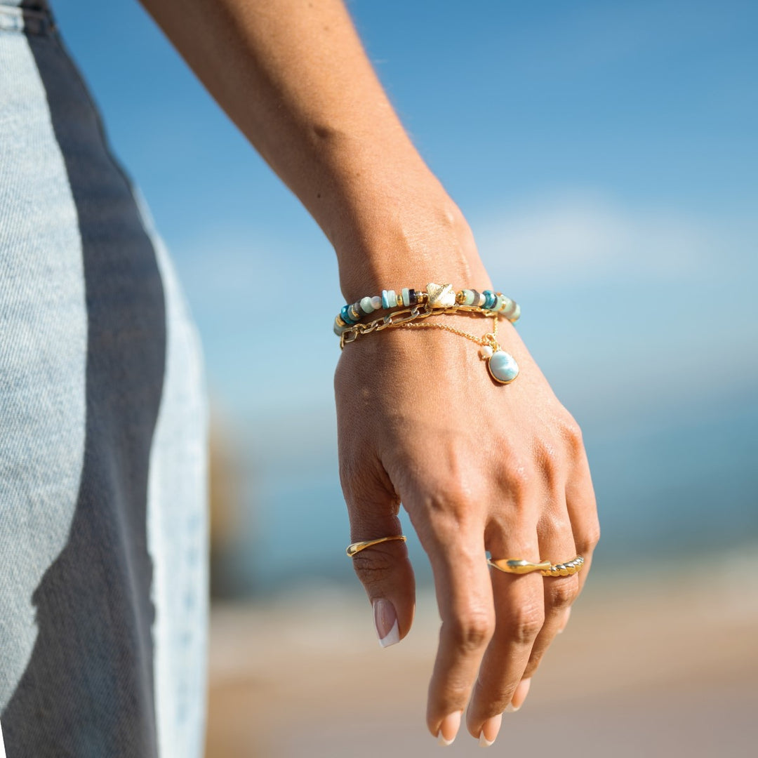 Sarah Alexander Oceana Gold Gemstone Bracelet