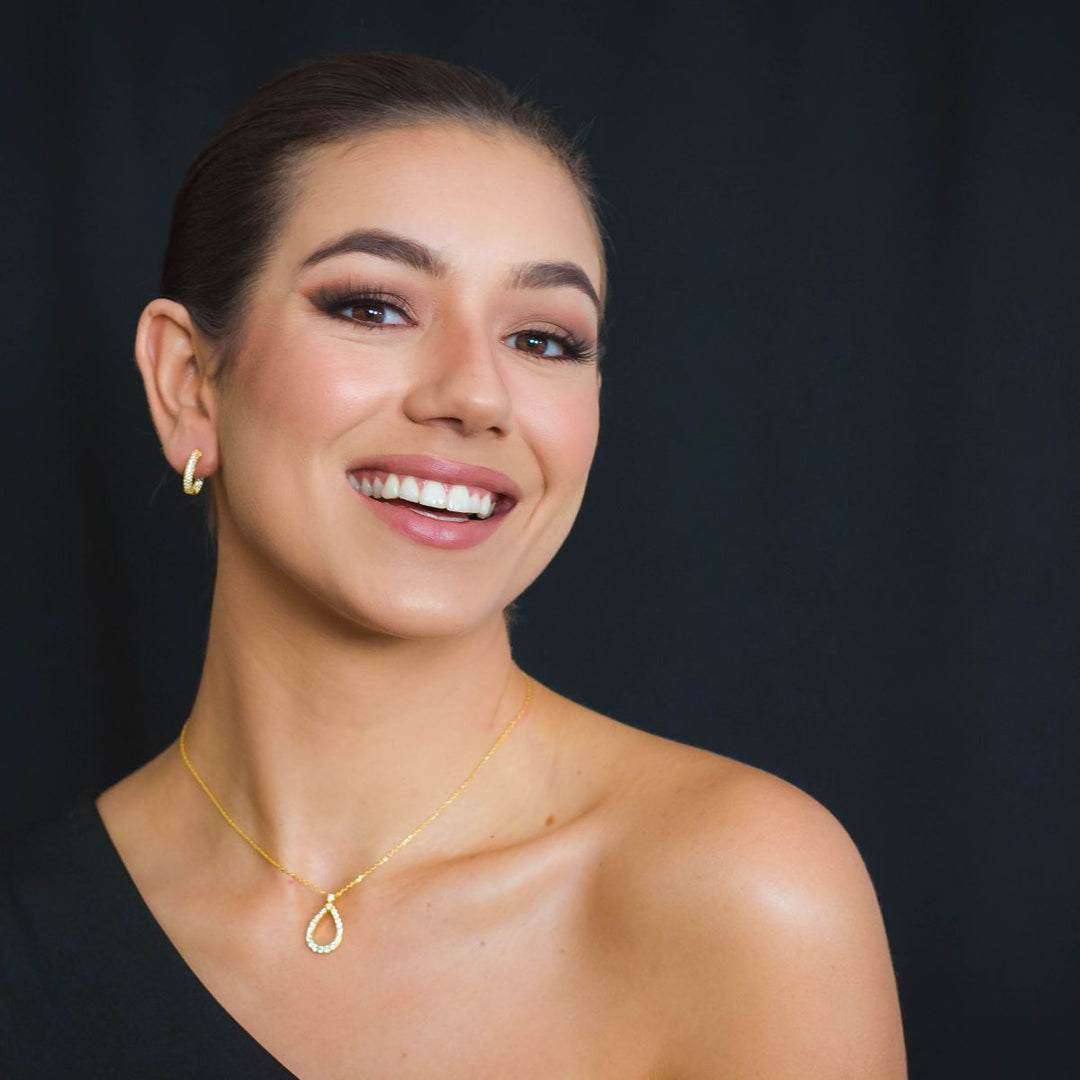 Georgini Goddess Pave Hoop Earrings - Gold - IE1129G