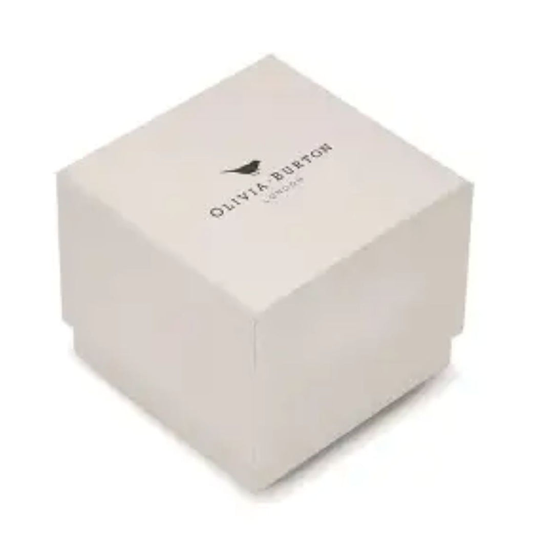 Olivia Burton Classic Mini Grove Gold and Black Croc Leather Strap Watch