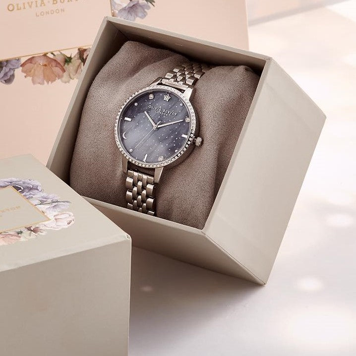 Olivia Burton Multi-Function Blush and Carnation Gold Bracelet Watch