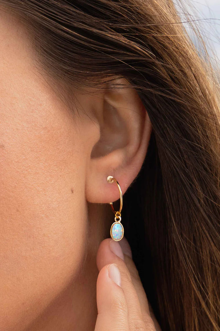 Formation Co Aura Opal Hoop Earrings