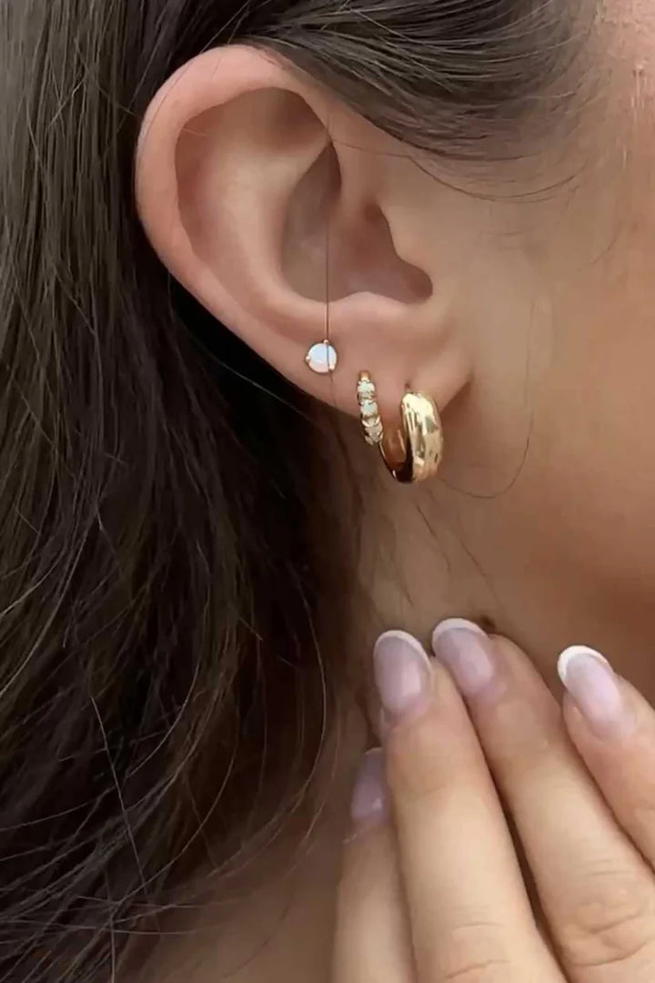 Formation Co Eros Multi Opal Huggie Earrings