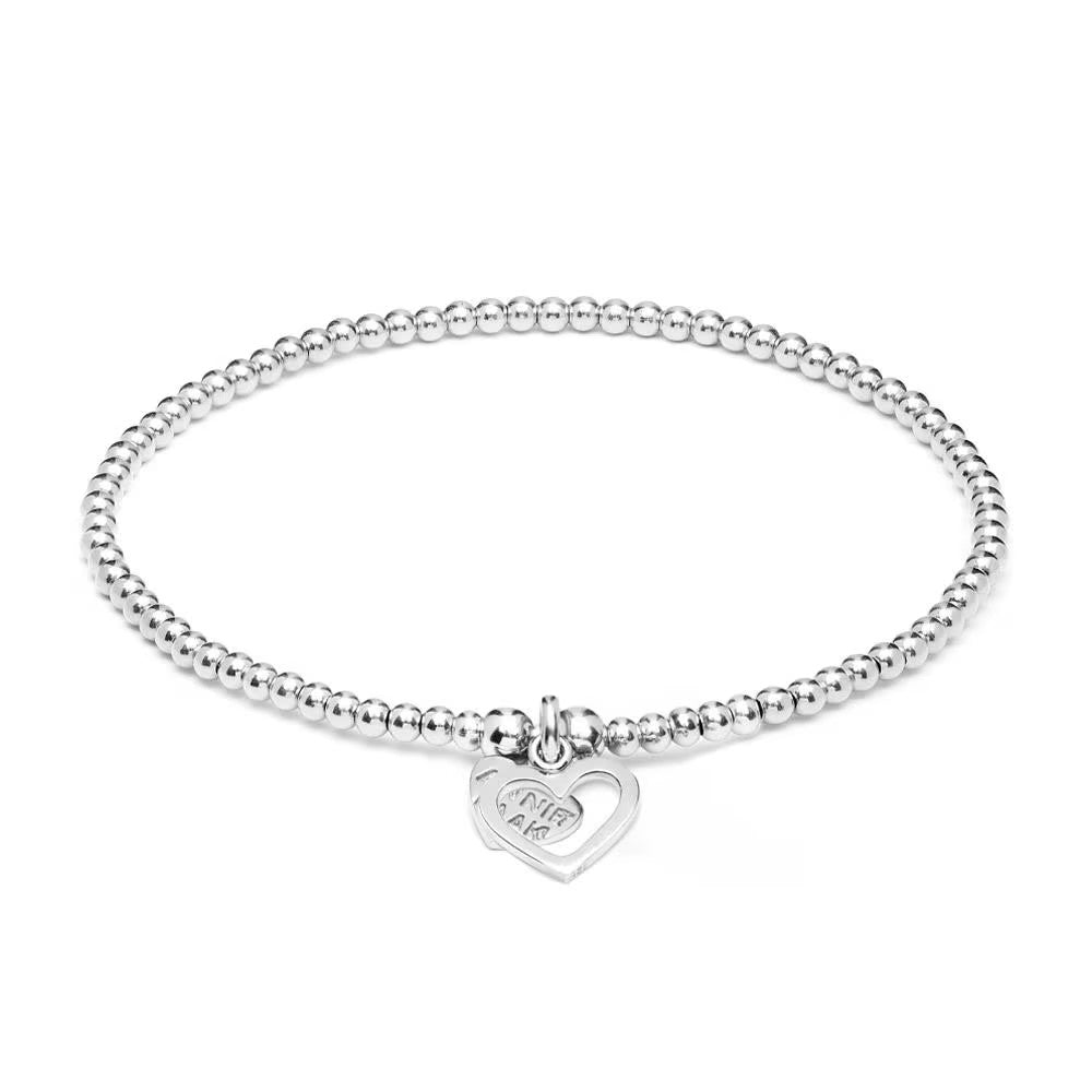 Annie Haak Santeenie Silver Charm Bracelet - Open Heart