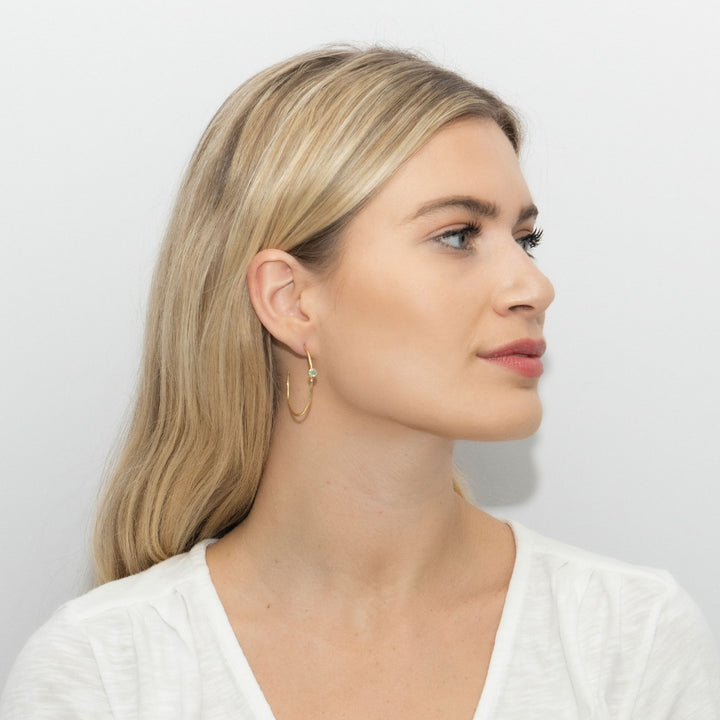 Sarah Alexander Oracle Aqua Calci Hoop Earrings
