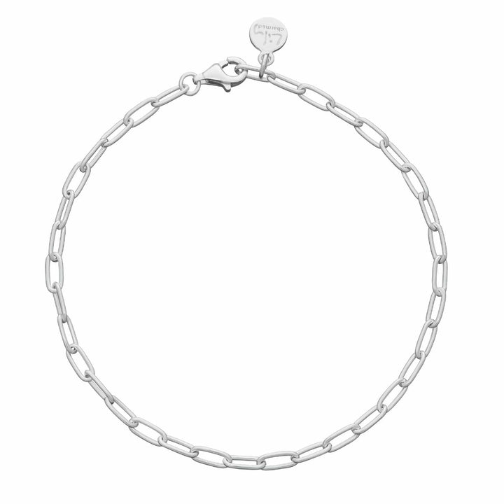 Lily Charmed Oval Link Charm Bracelet Silver - item number CBRSOVAL