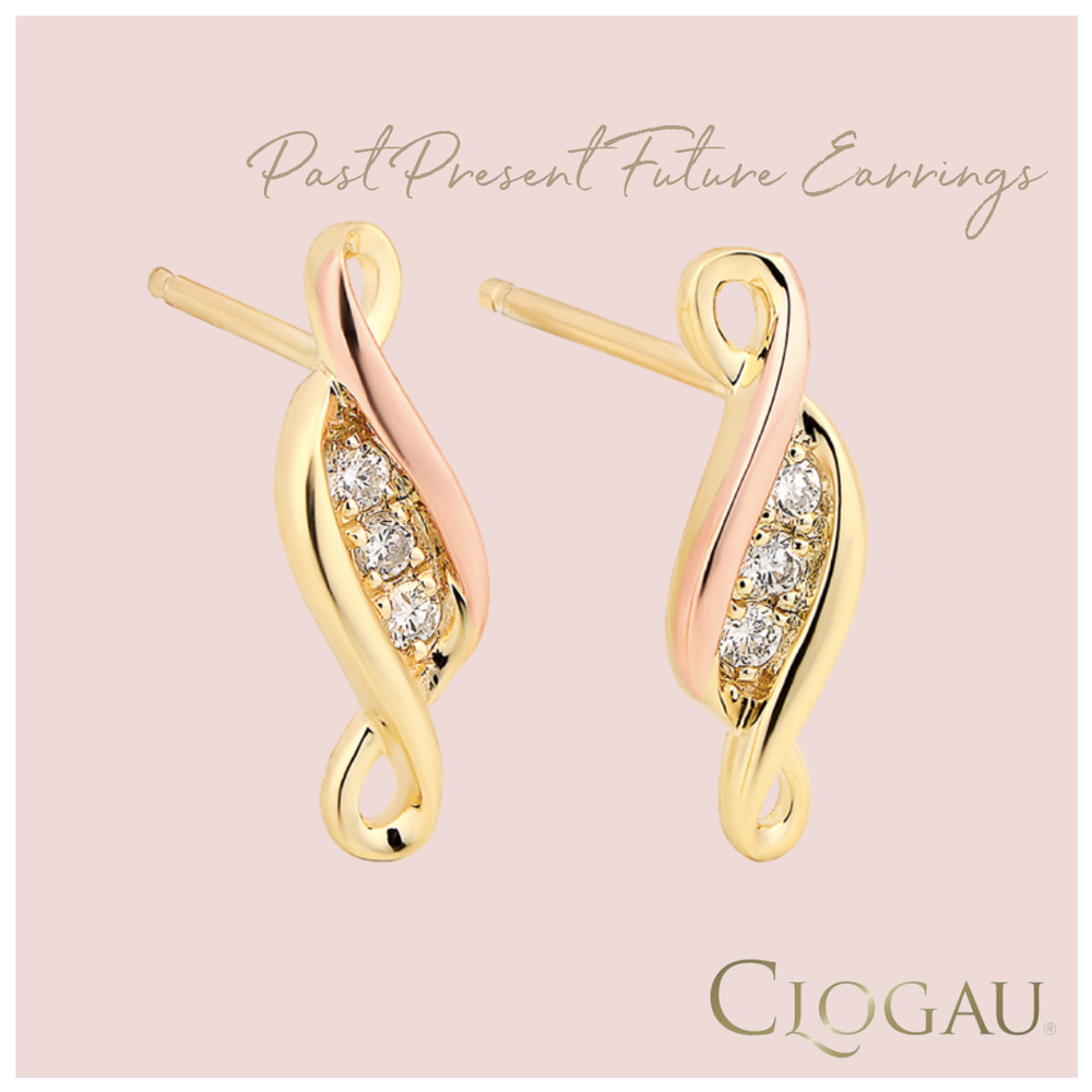 Clogau Past Present Future Earrings - PPFE