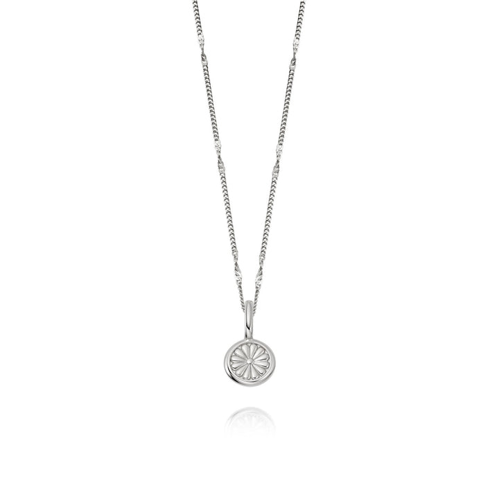 Daisy Bloom Mini Pendant Necklace - Silver DN01_SLV
