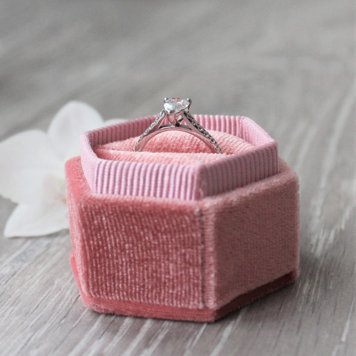 Pear Cut Diamond Solitaire Engagement Ring with Diamond Shoulders